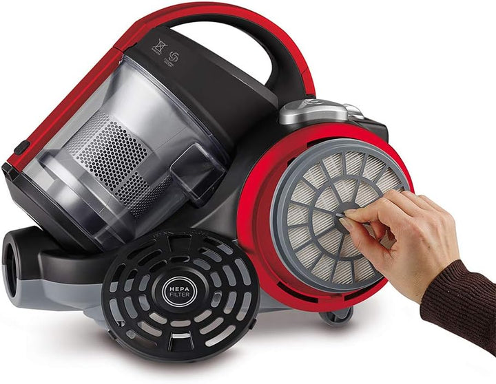 Polti PBEU0105 Bodenstaubsauger mit Zyklonfiltrierung, 2 liters, Schwarz_rot, Schwarz_rot