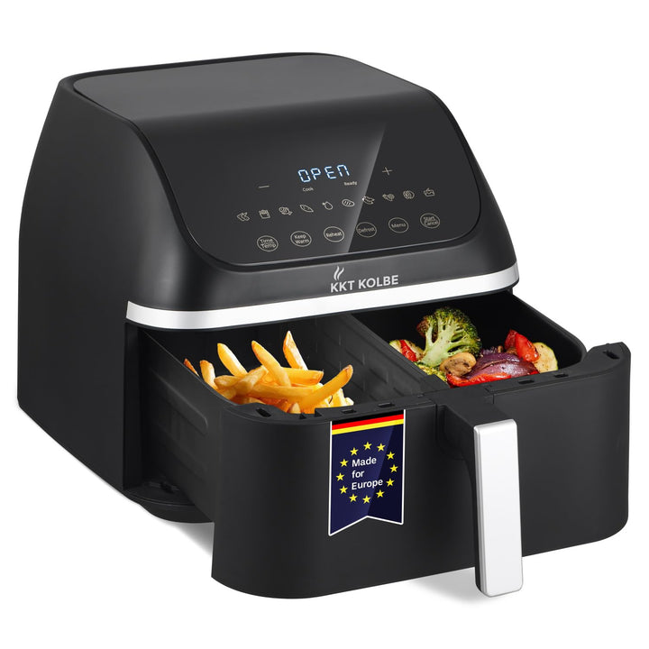 KKT KOLBE Heissluftfritteuse | Airfryer | 8,5L | 10 Programme | 13 Funktionen | sehr leise | Frittie