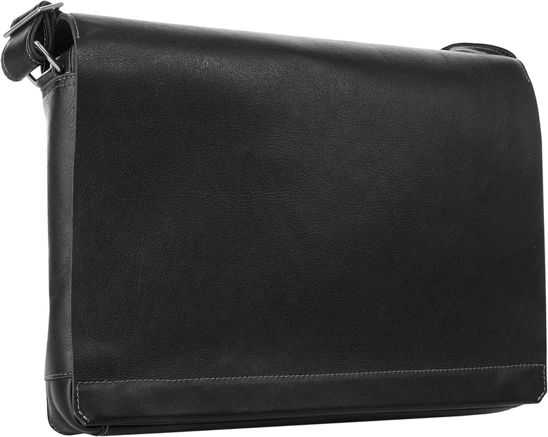 Harolds Campo Messengerbag aus Leder 38 cm schwarz