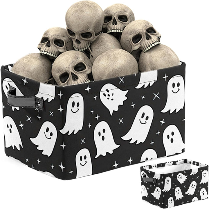 Ghost Basket Rechteckiger Halloween -Boo -Korb mit Griff GREEZ Kinder Kinder ARTEGRAGE ERGANGENDER E