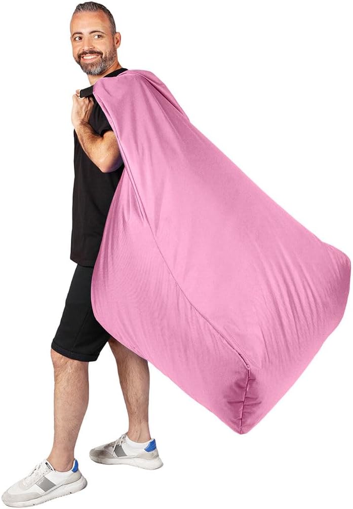 PATCH HOME Sitzsack Lounge Sessel + Würfel/Hocker mit Reissverschluss Gamer Sitzkissen fertig mit St