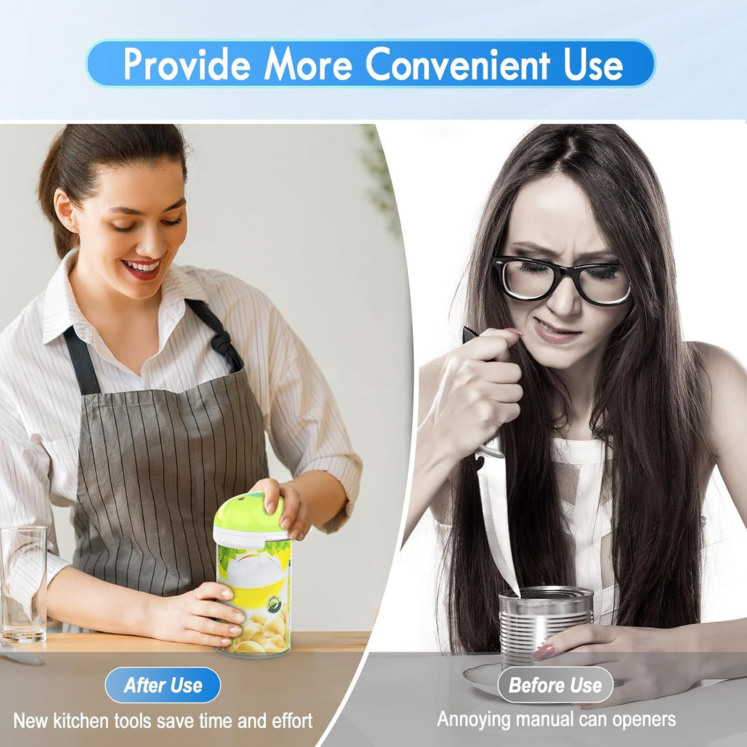 Elektrischer Dosenöffner, Automatischer Dosenöffner mit One-Touch-Bedienung, sicher für alle Dosengr