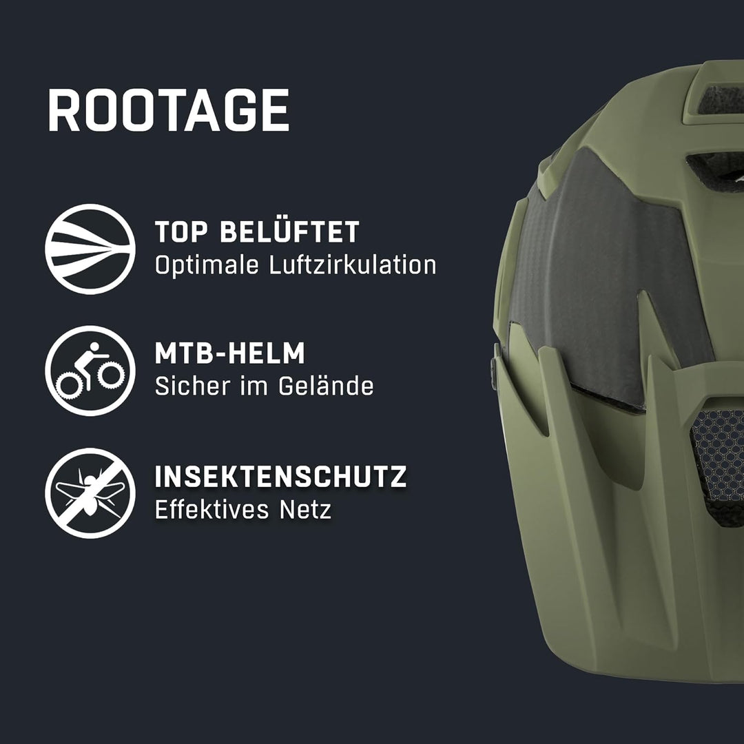 ALPINA ROOTAGE - Extrem Robuster, Carbonfaser-Verstärkter Enduro & Trail Fahrradhelm Mit Kühlenden P