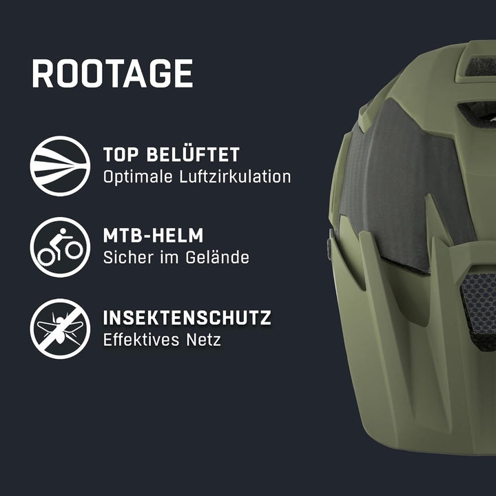 ALPINA ROOTAGE - Extrem Robuster, Carbonfaser-Verstärkter Enduro & Trail Fahrradhelm Mit Kühlenden P