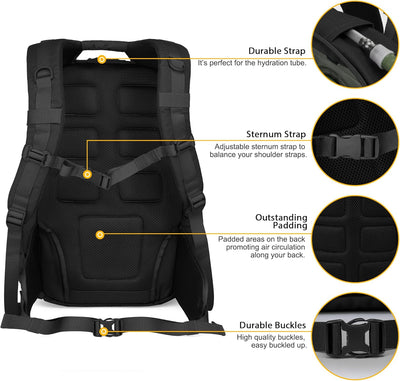 Mardingtop 25L/28L/40L Militär Rucksack Herren Arbeit für Taktischer Assault Wandern Reisen Outdoor