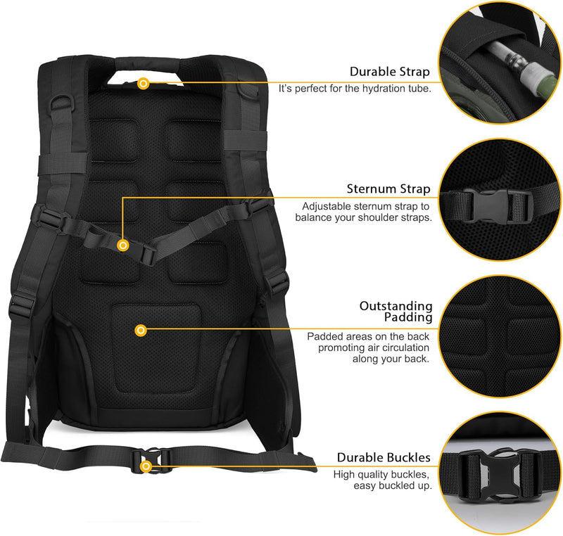 Mardingtop 25L/28L/40L Militär Rucksack Herren Arbeit für Taktischer Assault Wandern Reisen Outdoor