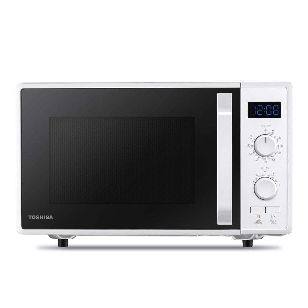 Toshiba MW2-AG23P(WH) 3-in-1 Mikrowelle mit Grill 1050 W, kombiniertes Kochen, 23 l, Drehteller mit