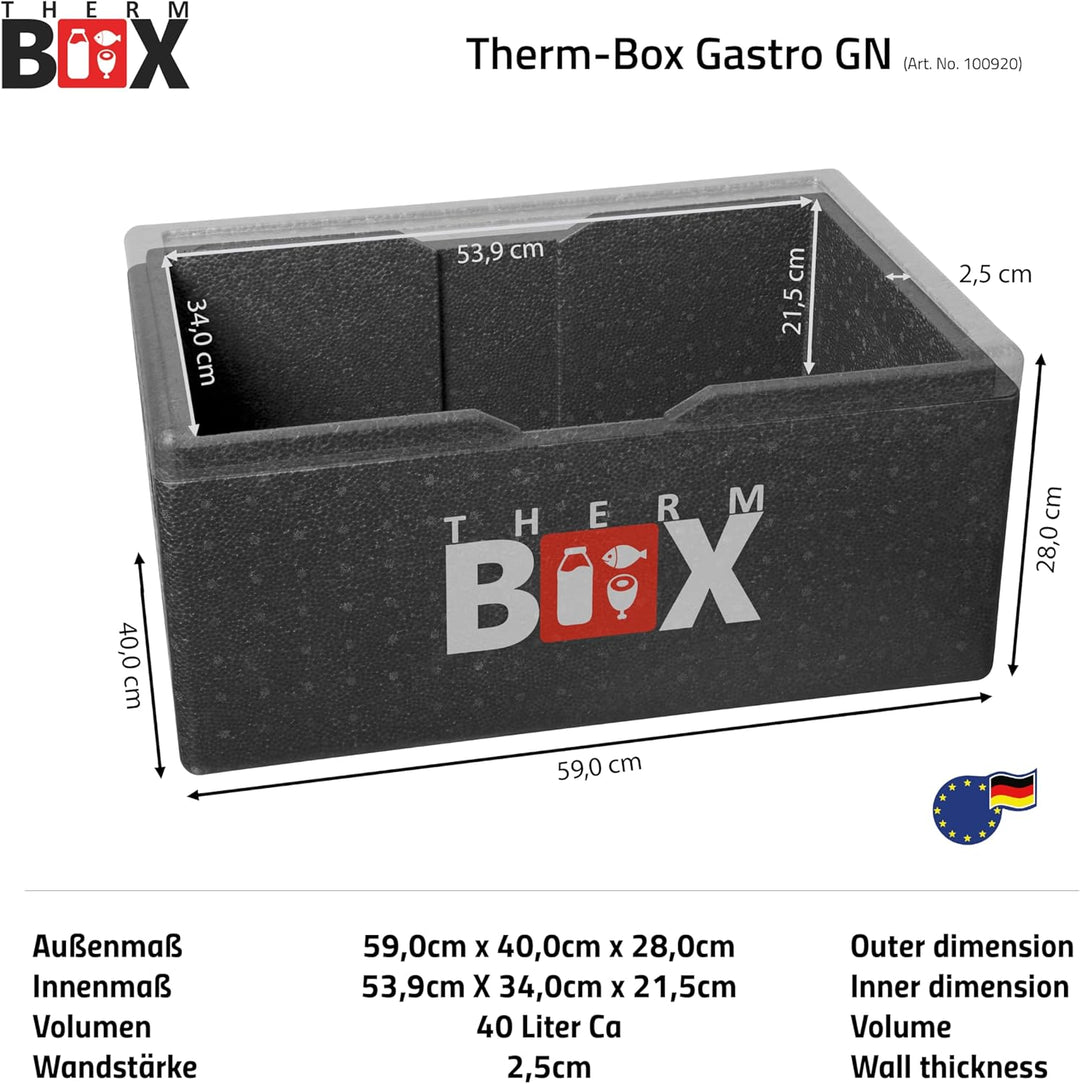 THERM BOX Profi Styroporboxen 5L bis 80L stapelbar Isolierbox Thermobox Warmhaltebox Kühlbox Thermob