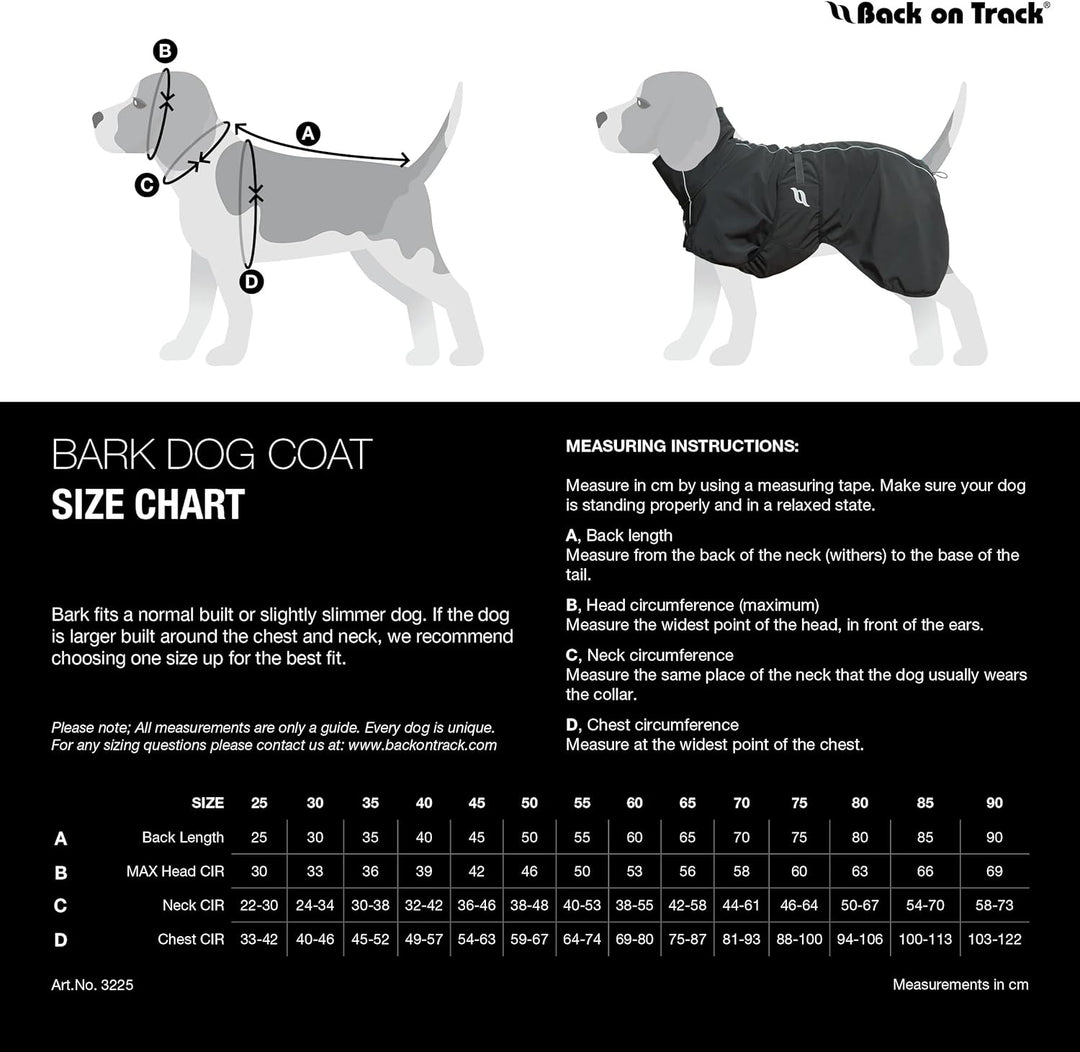 Back on Track Hundemantel Bark Allround schwarz (35 cm) 35 cm Schwarz, 35 cm Schwarz