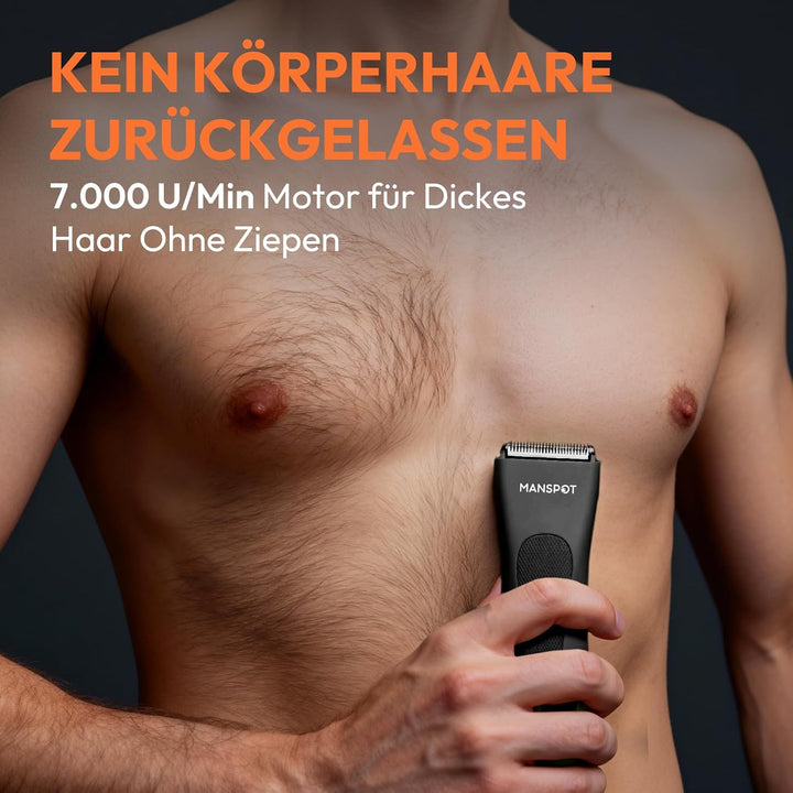 MANSPOT Intimrasierer Mann, Manscaped Körperrasierer Herren Wasserdicht, Rasierer Herren Intimbereic