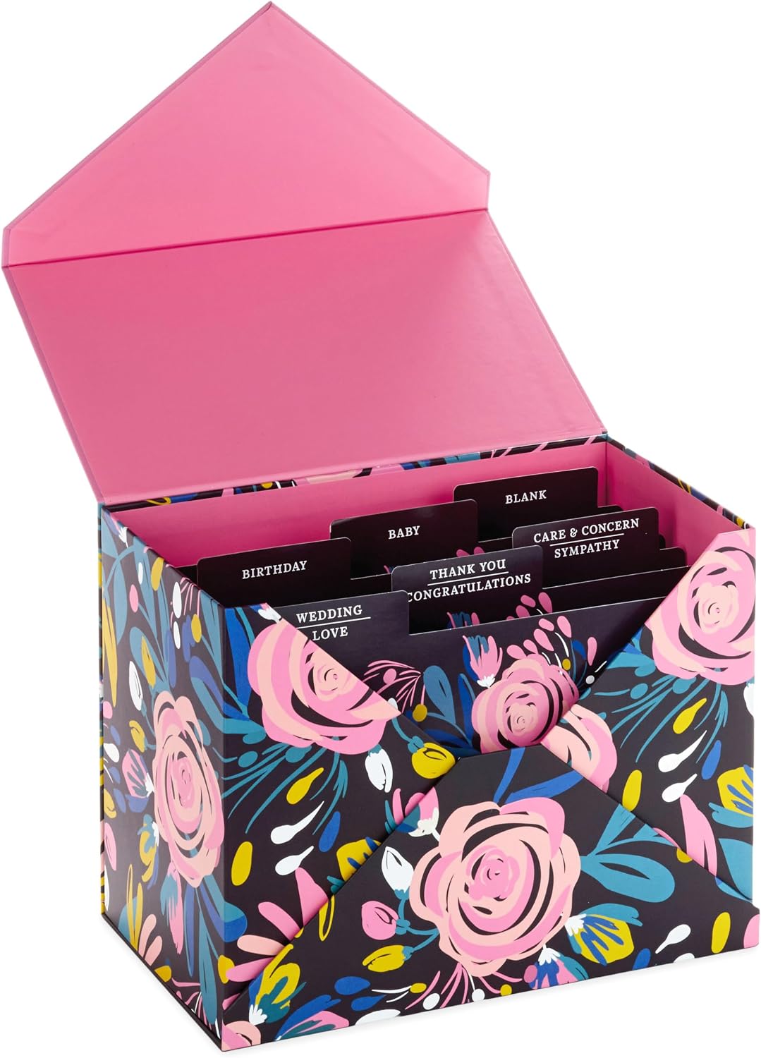 Hallmark 24 Stück handgefertigte Grusskarten in verschiedenen Boxen, modernes Blumenmuster, Geburtst