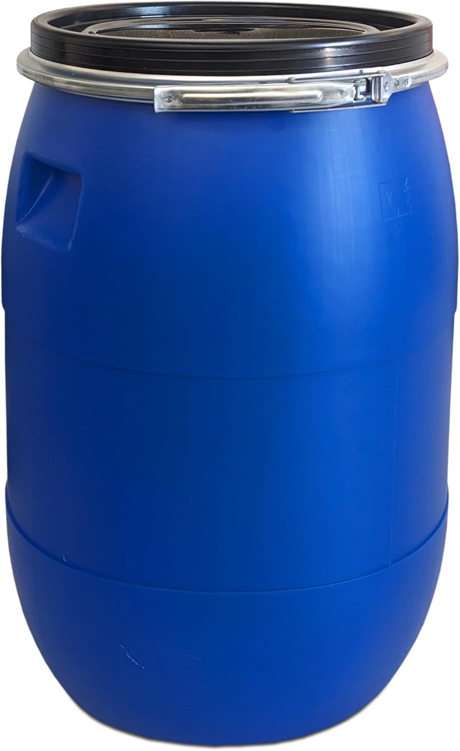 plasteo® 85 Liter Weithalsfass mit Deckel und Spannring, Lebensmittelecht BPA-Frei, Futtertonne Kuns