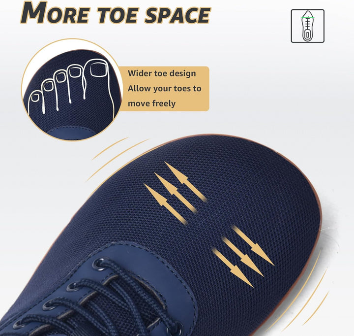 ASHION Unisex Barfussschuhe Damen Herren Barfussschuhe Breite Schuhe Walkingschuhe Traillaufschuhe S