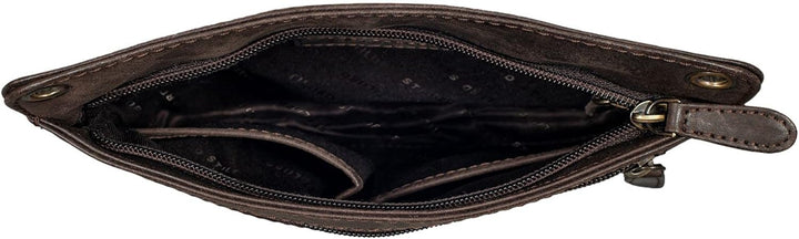 STILORD 'Sophie' Schultertasche Damen klein Leder Handtasche moderne Umhängetasche geflochten Freize