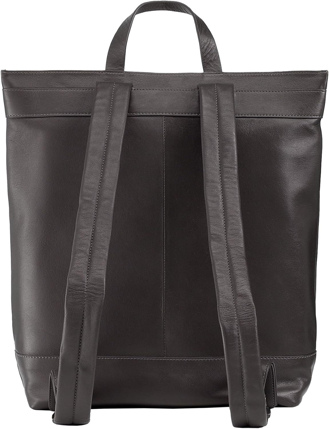 DUDU Herrenrucksack, weicher lässiger Damenrucksack aus echtem Leder mit Reissverschluss Grosser bun