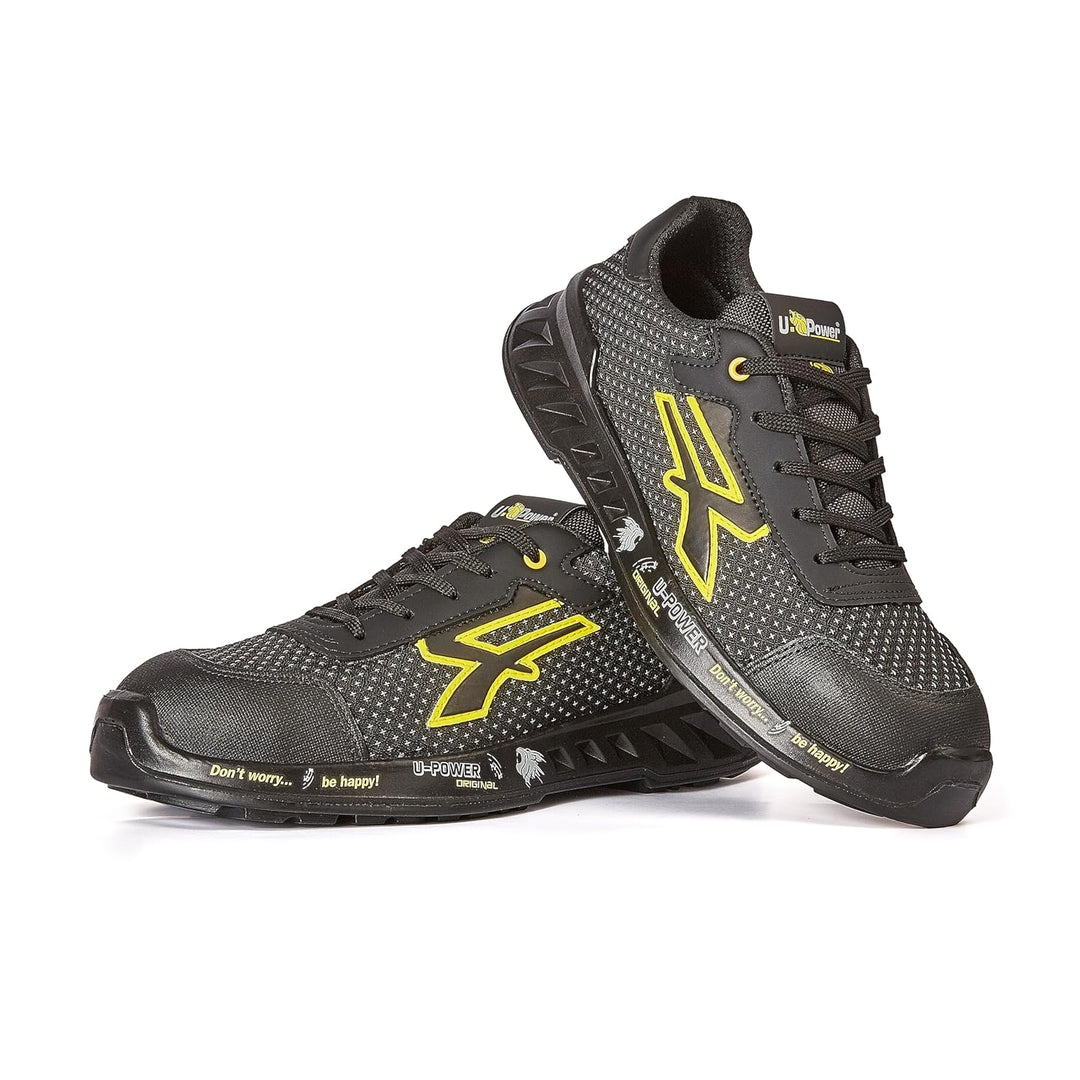 U Power Unisex MattBrandschutzschuhe 36 EU Schwarz, 36/49 EU Gelb Schwarz