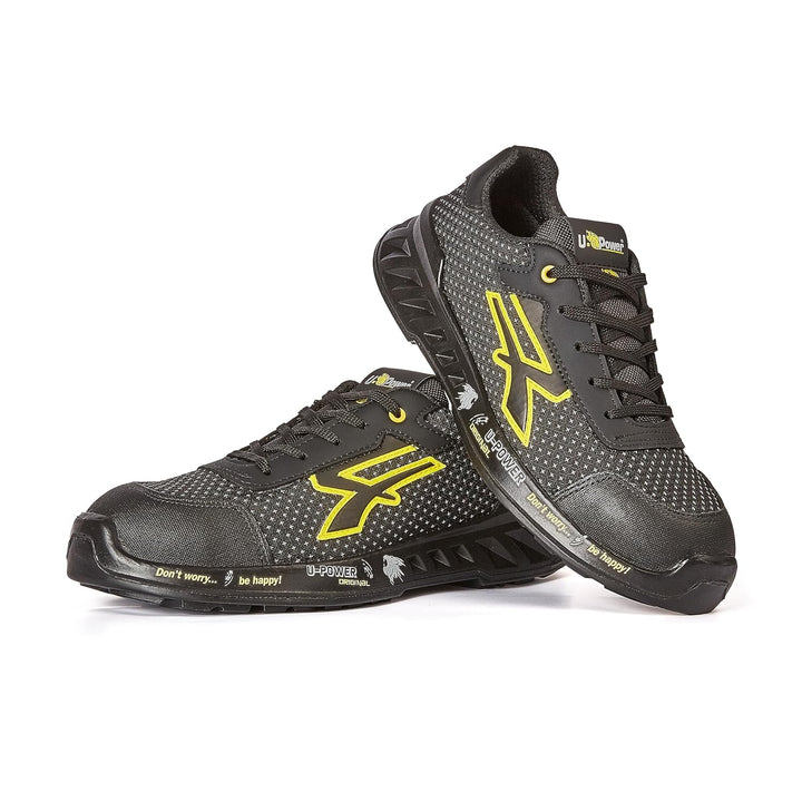 U Power Unisex MattBrandschutzschuhe 36 EU Schwarz, 36/49 EU Gelb Schwarz