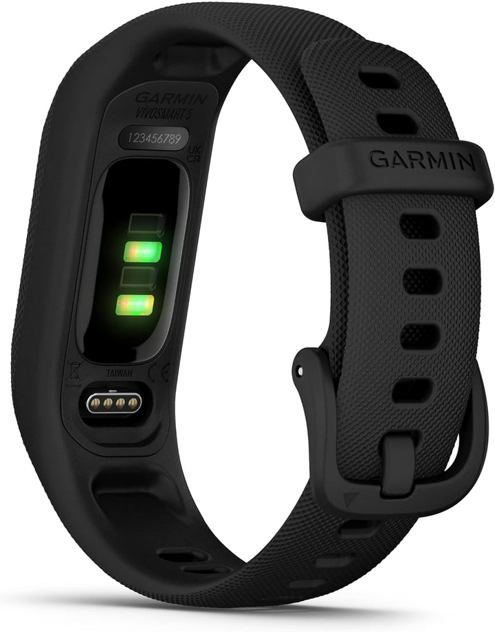 Garmin vívosmart 5 – Fitness-Tracker mit extragrossem OLED-Touchdisplay, Gesundheitsfunktion wie Sch