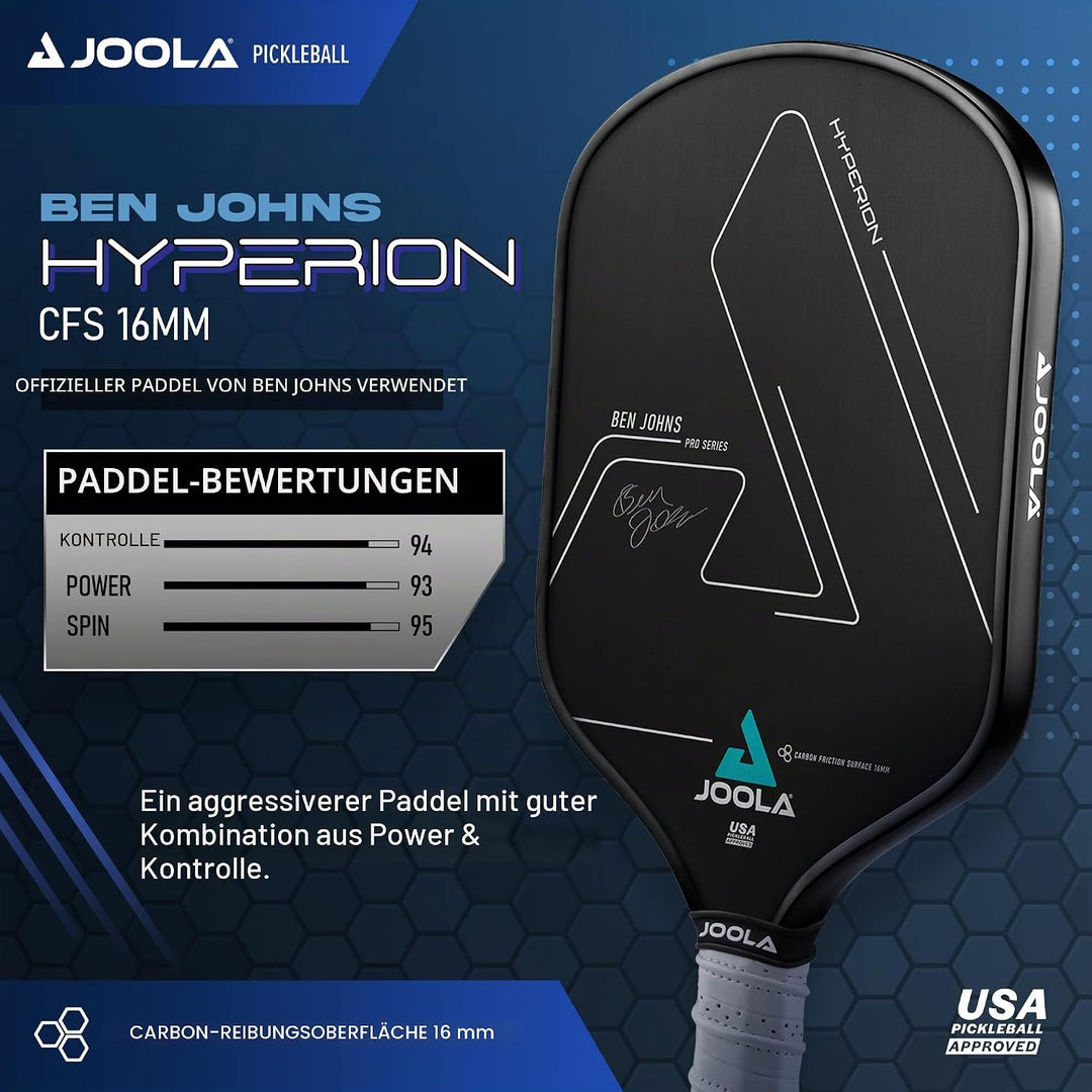 JOOLA Ben Johns Hyperion Pro Pickleball-Schläger – Tournament Edition Pickleballschläger – Weltmeist