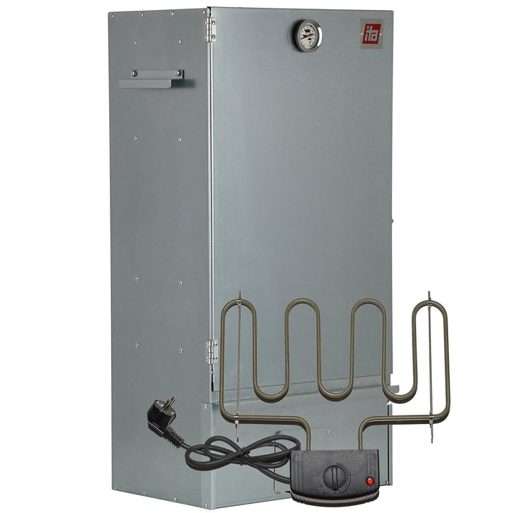 ITA Elektrischer Räucherofen 7005 - Premium Räucherschrank aus Edelstahl 81 cm mit Elektroheizung -