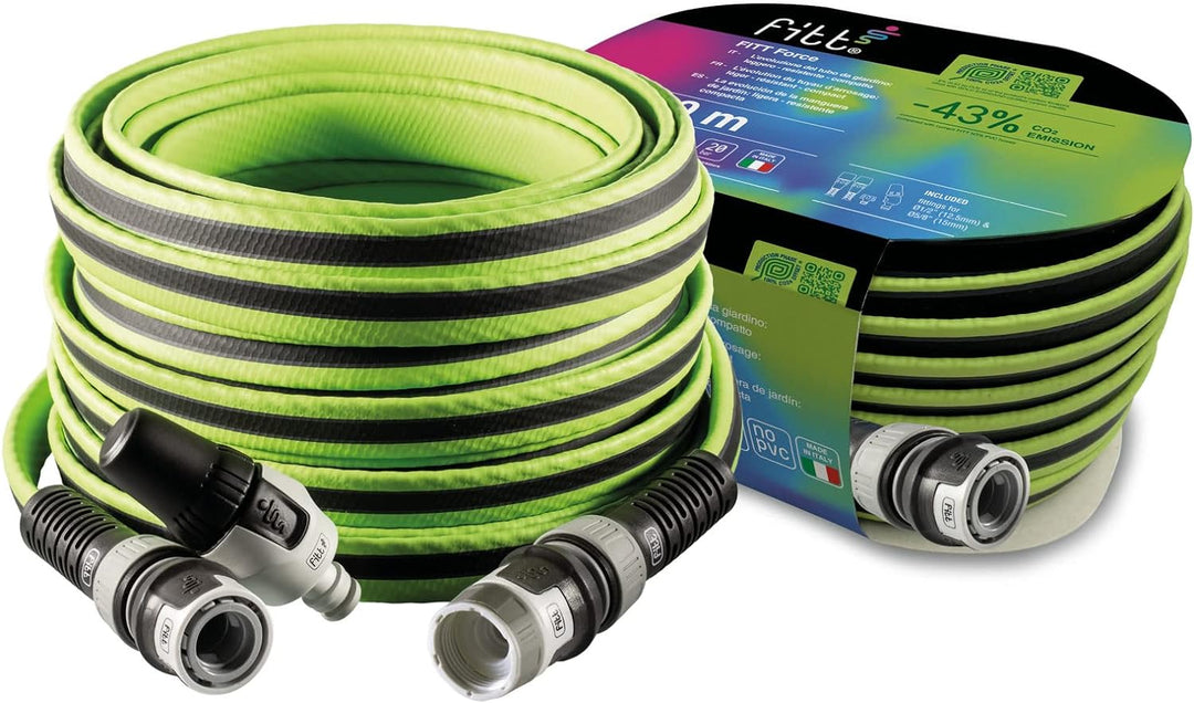 FITT Force 30 m, Wasserschlauch für den Garten zur Bewässerung, leicht, robust und kompakt, für Inte