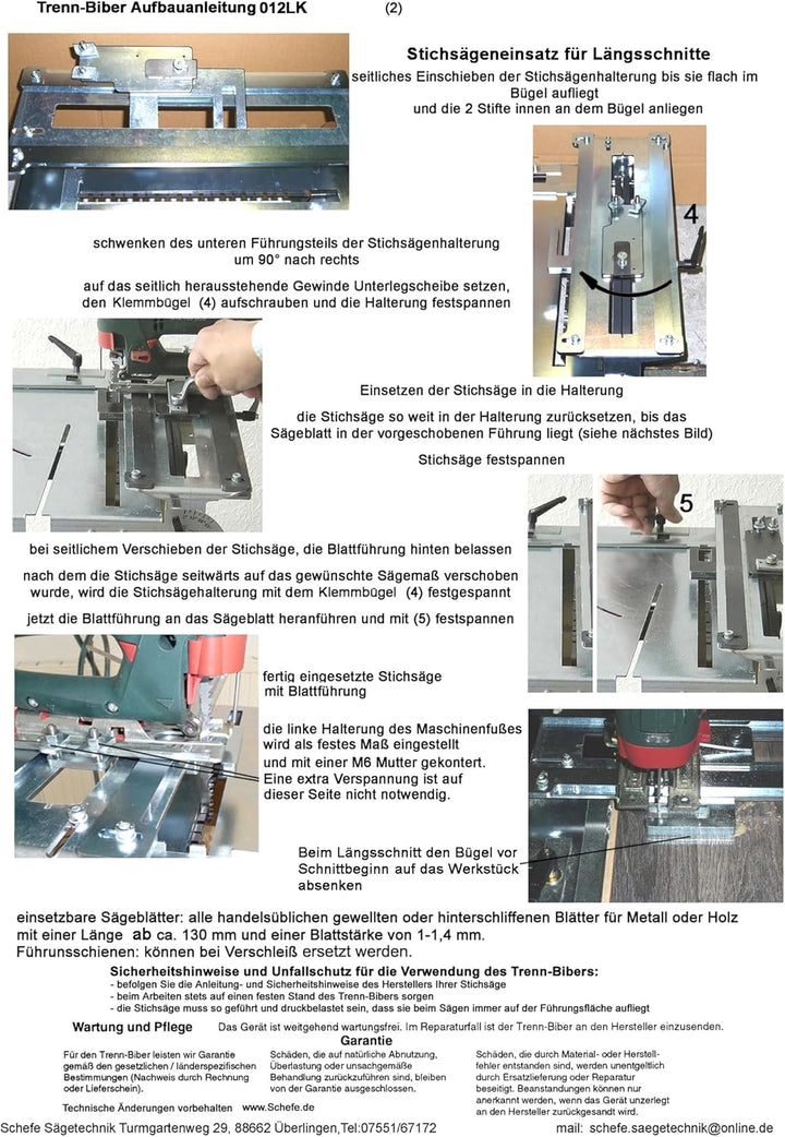 Trenn-Biber 012LK-4 Stichsägentisch für Stichsägen und Oberfräsen - Sägetisch, zum Laminat schneiden