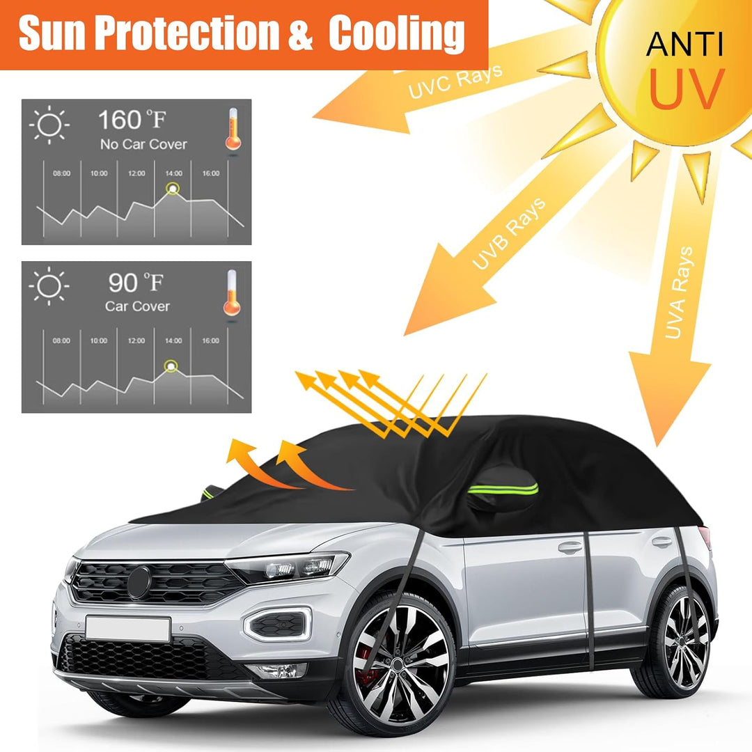 Autoabdeckung Ersatz für VW Tiguan SWB T-ROC Renault Captur, Universelle Sonnenfest Hälfte Autoabdec