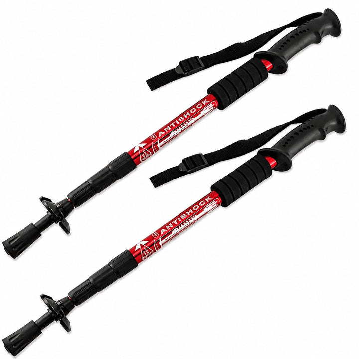MidGard Teleskop Nordic Walking Stöcke, 50-110 cm höhenverstellbar, Antischock Dämpfung, Wanderstöck