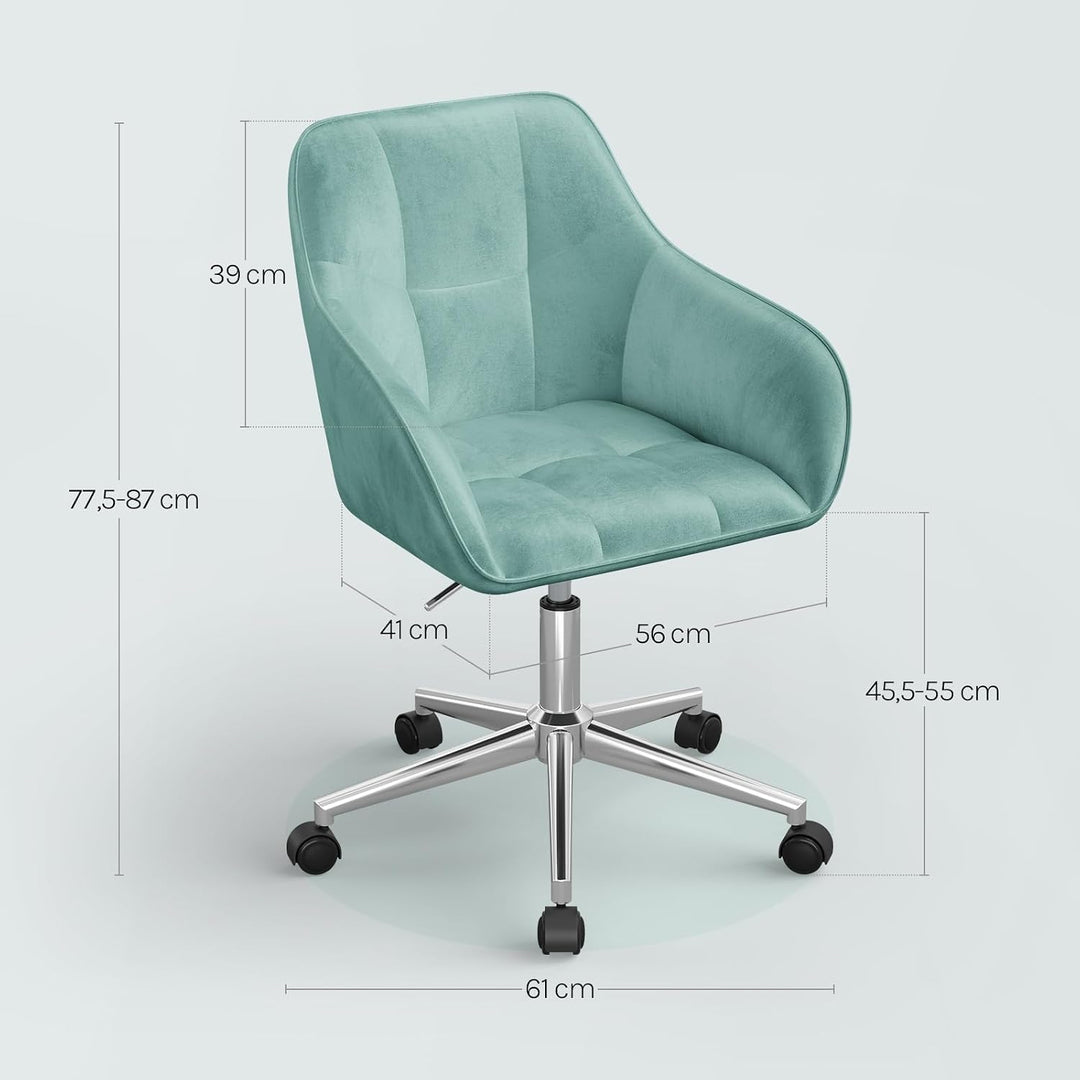 WOLTU Homeoffice Stuhl, Schreibtischstuhl, Drehstuhl, Schminkstuhl, höhenverstellbar, bis 150 kg bel