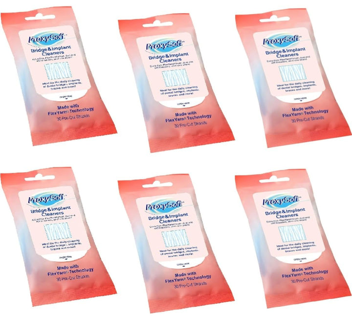 ProxySoft (Formerly Thornton) Bridge & Implant Cleaners - 30 Count Box X 6 (Pack Of Cleaners), 180 T