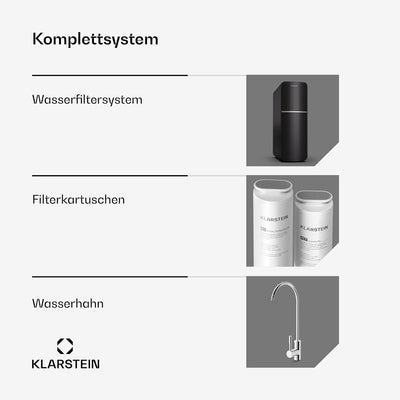 Klarstein Osmose-Wasserfilter-System für Umkehrosmose, 800GPD Untertisch Wasserfilter-System für Tri