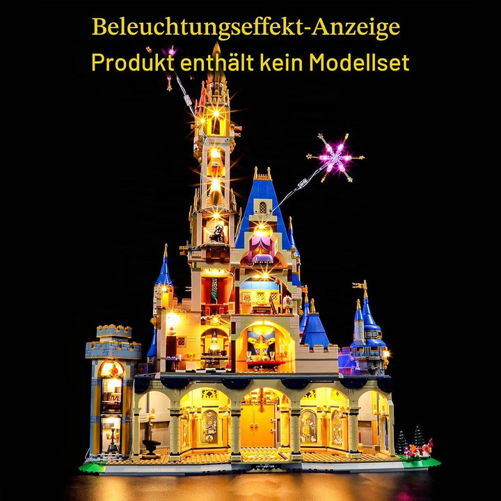 GEAMENT LED Licht-Set Kompatibel mit Lego 2023 Disney Schloss Castle 43222 (Modell-Set Nicht enthalt