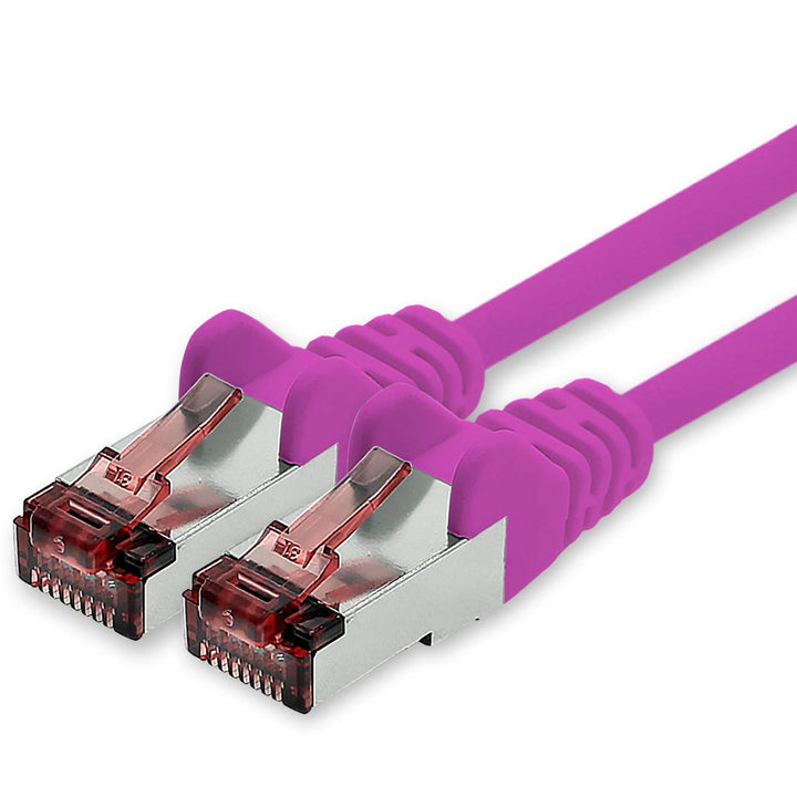 Netzwerkkabel Cat.6 50m magenta - 1 x Ethernetkabel Lankabel Cat6 Lan Netzwerk Kabel Sftp Pimf Patch