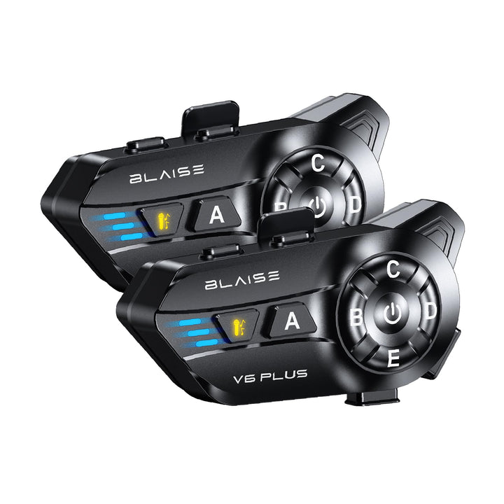 BLAISE V6 Plus Motorrad Bluetooth Headset, Helm Kommunikationssystem für 2 bis zu 6 Personen in Reic