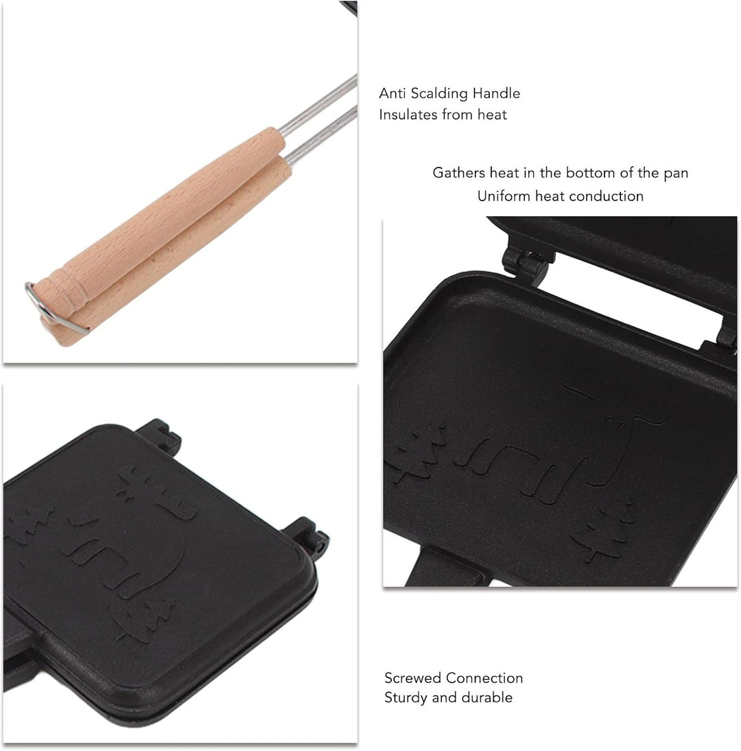 Doppelseitige Sandwich Bratpfanne mit Antihaftbeschichtung, Gegrillter Käse Sandwich Maker mit Hitze