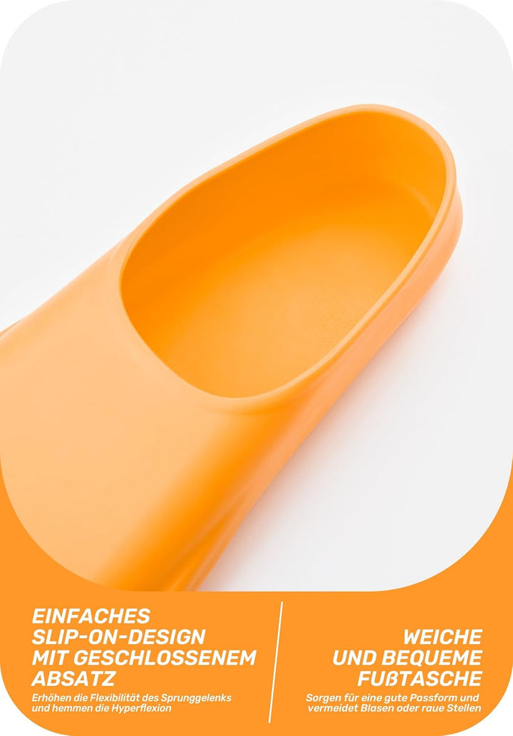 CAPAS Kurze Trainingsflossen für Schwimmen | Komfortable Silikon Schwimmflossen | Kurzflossen | Tauc