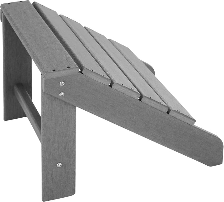 tectake 800816 Fussablage für Adirondack Gartenstuhl, wetterfest, Holzoptik, Fussstütze aus Kunststo