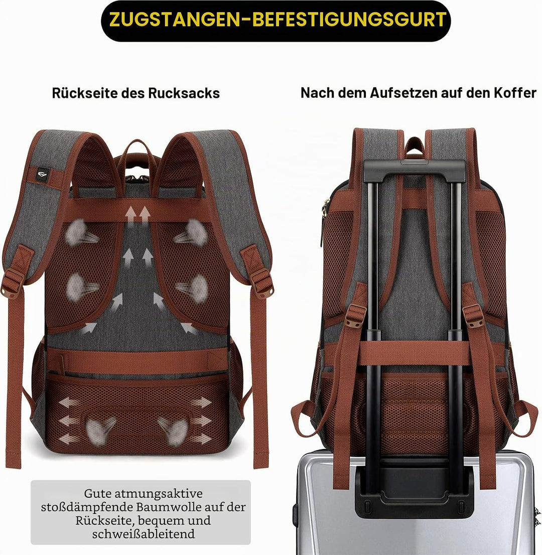 Tzowla Canvas Laptop Rucksack aus Segeltuch,Reise Backpack Tasche Herren und Damen,Arbeit Reiserucks
