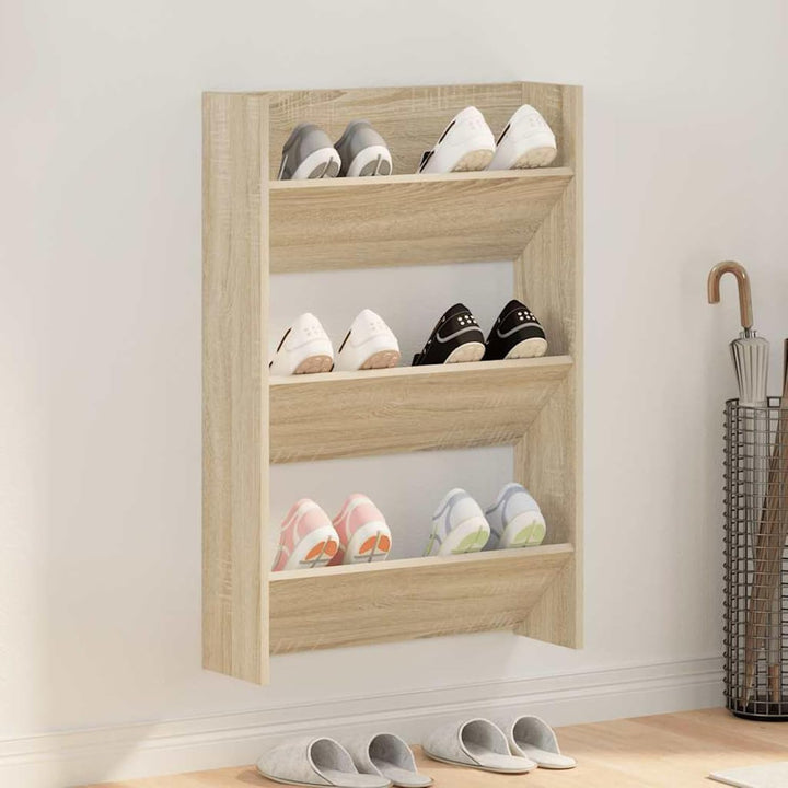 Tidyard Schuhschrank Hängend, Schuhregal Wandmontage, Schuhorganizer, Schuhregal Wand mit Kippböden
