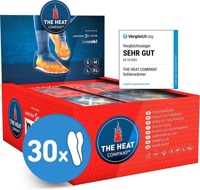 THE HEAT COMPANY Sohlenwärmer - 5, 10 oder 30 Paar - EXTRA WARM - Wärmesohlen - Fusswärmer - 8 Stund