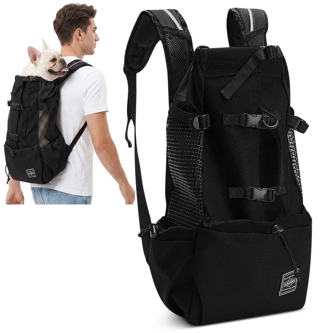 ALLSOPETS Hunderucksack Tragetasche Verstellbar für Kleine Mittelgrosse Hunde, Haustier Rucksack zum