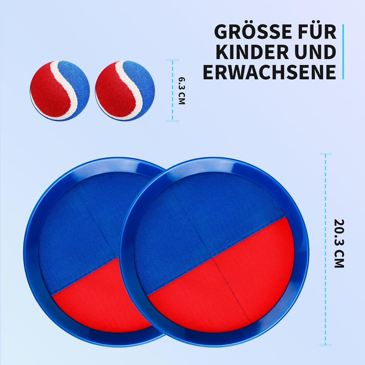 U&C Planet Beachball Set Strandtennis Set Paddle Ball Spiel Klettballspiel Strandschlägerset für Kin