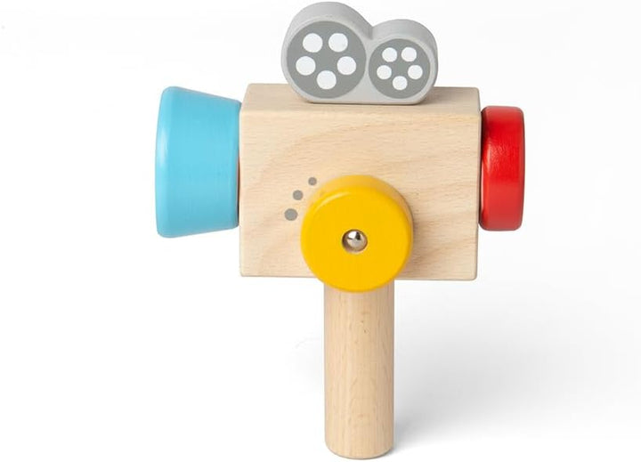 Bigjigs Toys Kinder Videokamera, Holz Rollenspielzeug, umweltfreundliches Holz