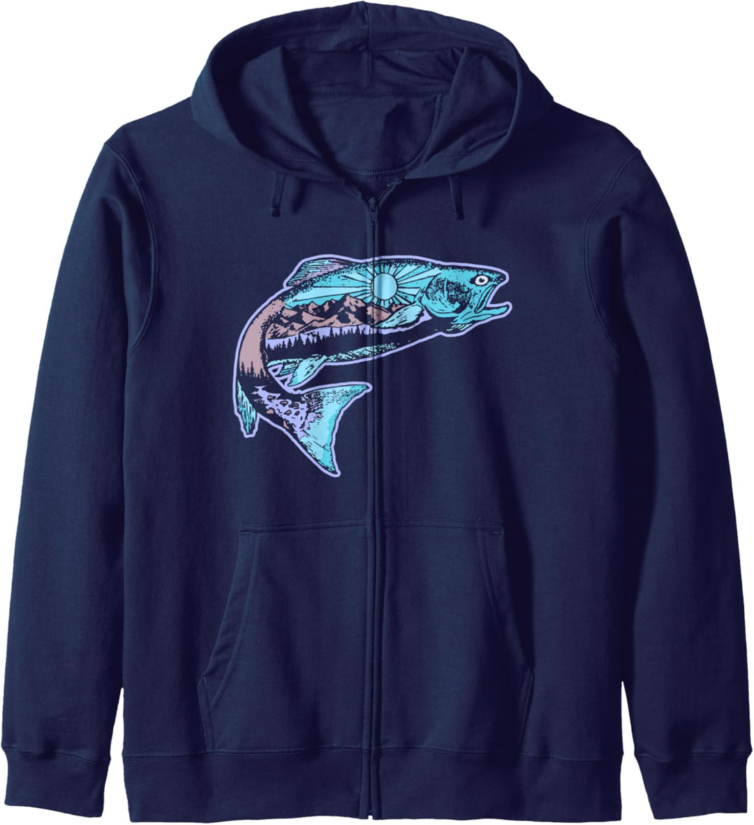 Trout Outdoor Illustration Series - Ethereal Kapuzenjacke