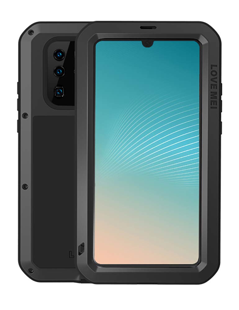 Fonrest Ganzkörper Hülle für Huawei P30 Pro, Love MEI 6,47-Zoll Schwerlast Hybride Aluminium Metall