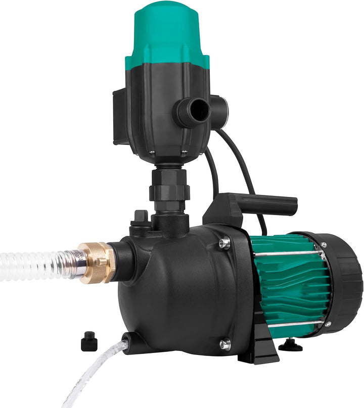 VONROC Gartenpumpe selbstansaugend - Automatische Wasserpumpe 800W, 3300l/h, 4bar - Hydrophorpumpe m