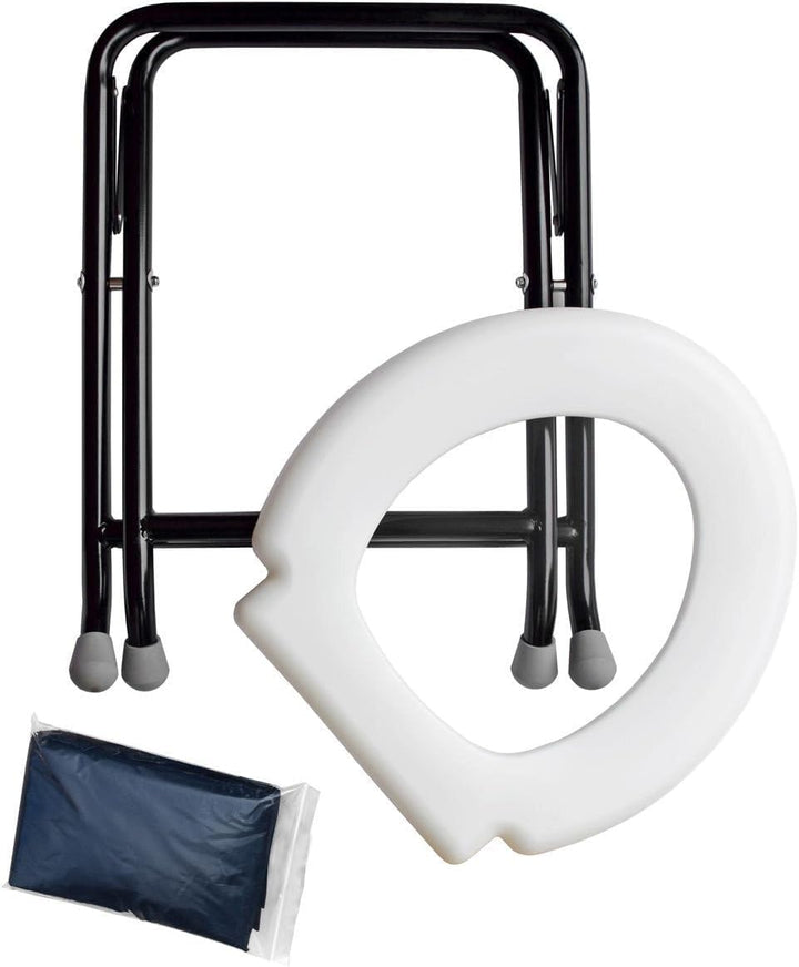 YACHTICON Mobile Klapptoilette – Faltbare Campingtoilette & Trockentoilette mit 6 Beuteln – kompakte