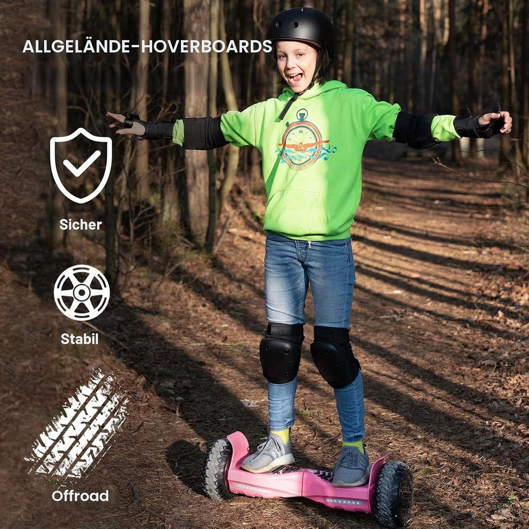 GeekMe Hoverboards Offroad 8.5 Zoll, SUV Hoverboards mit APP, Bluetooth Lautsprecher, Doppelmotor, L