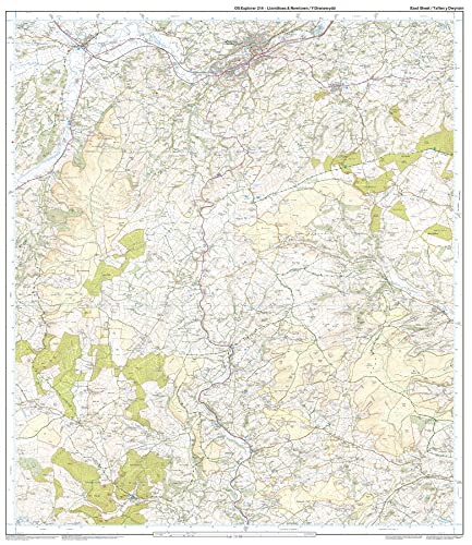 Llanidloes and Newtown - Y Drenewydd (OS Explorer Map, Band 214), Karte