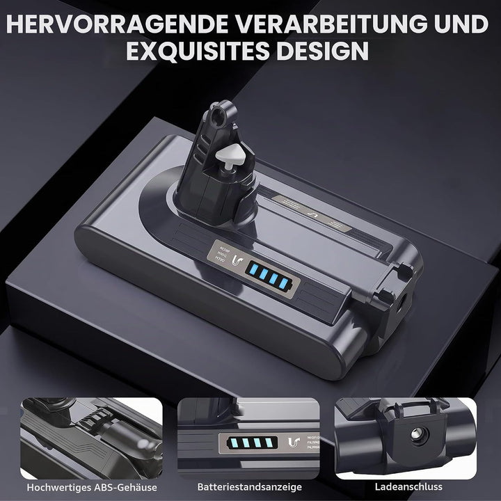 Morpilot 8000mAh Akku für Dyson V10 SV12, Ersatzakku für V10 Absolute Animal Motorhead Fluffy Extra